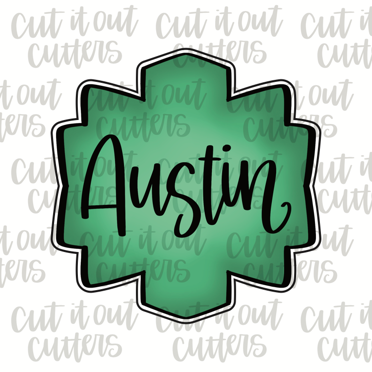 Austin Plaque Cookie Cutter