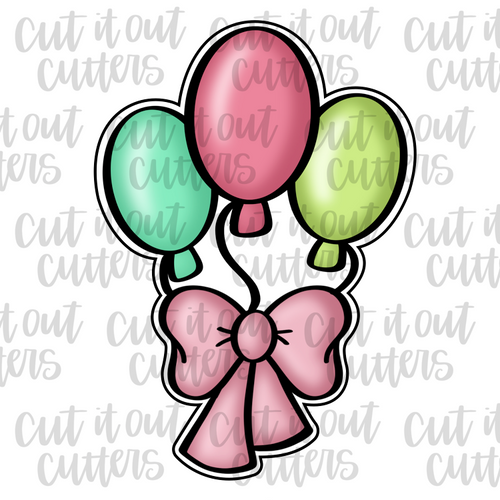 Balloon Bunch with Bow Cookie Cutter