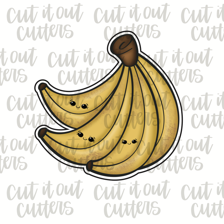 Banana Bunch Cookie Cutter Cut It Out Cutters