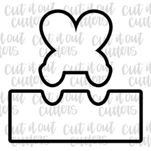 Load image into Gallery viewer, Marshmallow Bunny - Rectangle Plaque 2 Piece - Cookie Cutter