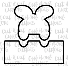 Load image into Gallery viewer, Bunny - Rectangle Plaque 2 Piece - Cookie Cutter