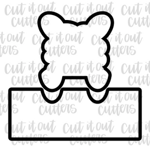 Llama - Rectangle Plaque 2 Piece - Cookie Cutter