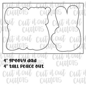 Groovy Dad and Peace Cookie Cutter Set
