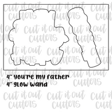 Load image into Gallery viewer, You Are My Father and Wand Cookie Cutter Set