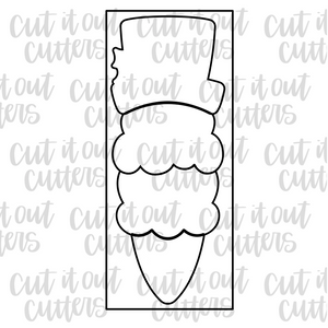 Build A Snowman Cone 12x5 Cookie Cutter Set