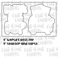 Load image into Gallery viewer, World&#39;s Best Pop and Toaster Cookie Cutter Set