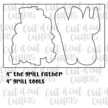 Load image into Gallery viewer, The Grill Father and Tools Cookie Cutter Set