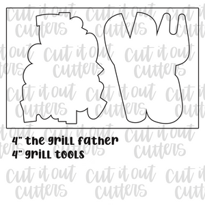 The Grill Father and Tools Cookie Cutter Set