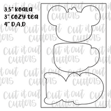 Load image into Gallery viewer, Koala-Tea Dad Cookie Cutter Set