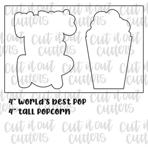 World's Best Pop and Popcorn Cookie Cutter Set