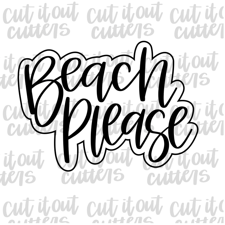 Beach Please Cookie Cutter