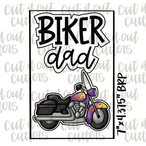 Biker Dad and Motorcycle Cookie Cutter Set