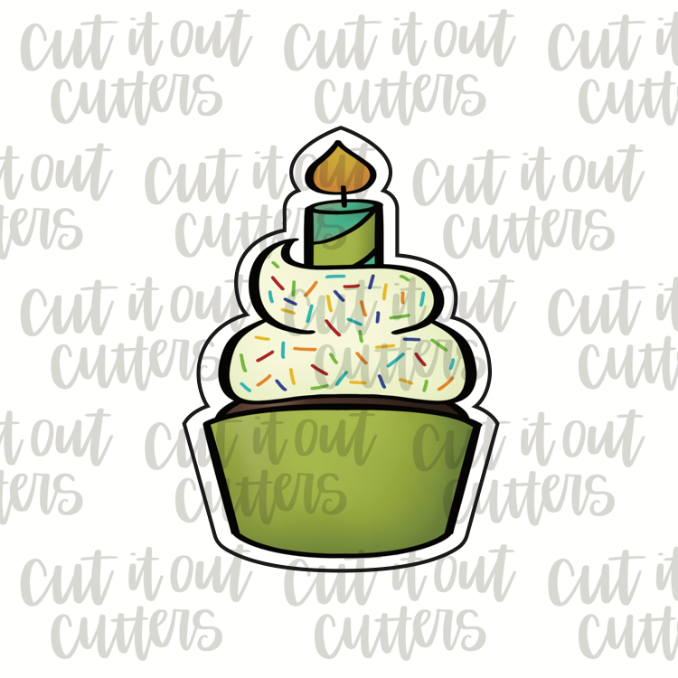 Birthday Cupcake Cookie Cutter