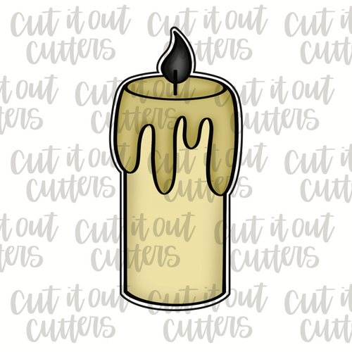 Black Flame Candle Cookie Cutter
