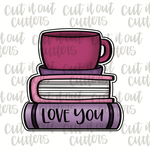 Books and Coffee Cookie Cutter