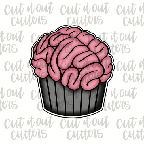 Brain Cupcake Cookie Cutter