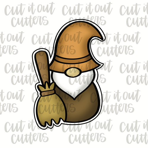 Broom Gnome Cookie Cutter