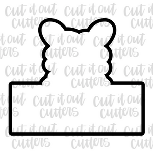 Llama - Rectangle Plaque 1 Piece - Cookie Cutter