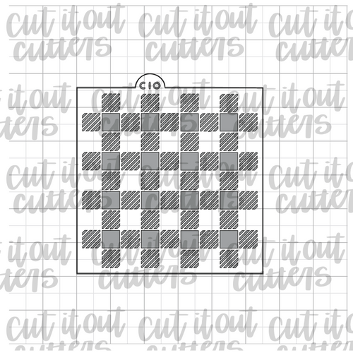Buffalo Plaid Cookie Stencil