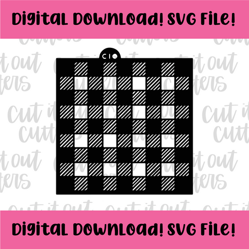 DIGITAL DOWNLOAD SVG File for Buffalo Plaid Stencil