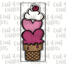 Load image into Gallery viewer, Build A Valentine Ice Cream 12 x 5 Cookie Cutter Set