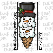 Load image into Gallery viewer, Build A Snowman Cone 12x5 Cookie Cutter Set