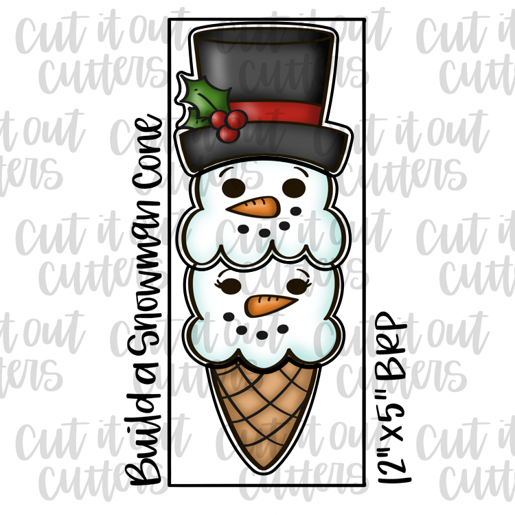 Build A Snowman Cone 12x5 Cookie Cutter Set