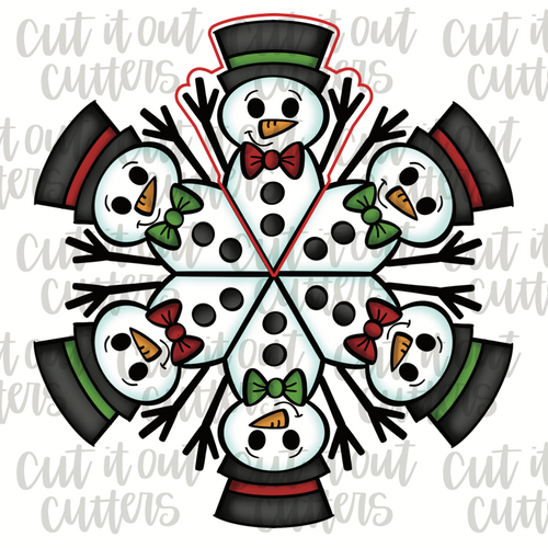 Snowman Platter Cookie Cutter Set