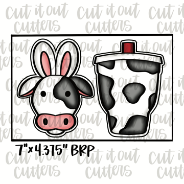 Bunny Cow & Drink Cookie Cutter Set