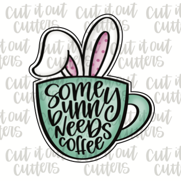 Bunny Ear Coffee Cookie Cutter