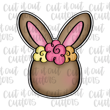 Bunny Head Flower Crown Cookie Cutter