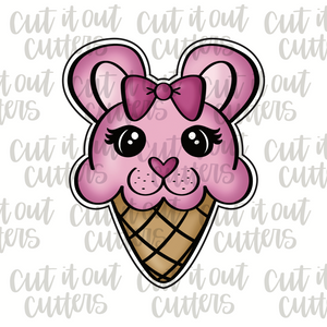 Bunny Ice Cream Cookie Cutter