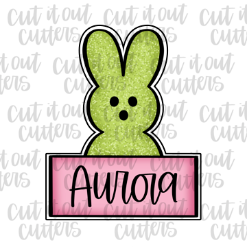 Bunny Name Plaque Cookie Cutter