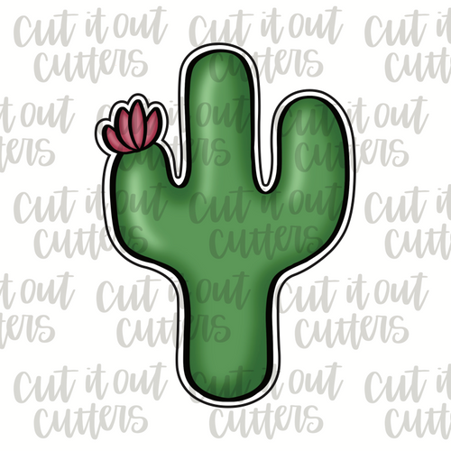 Cactus with Flower Cookie Cutter