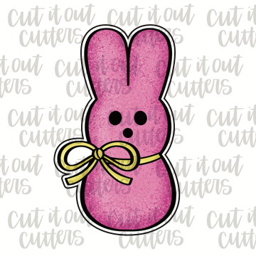 Candy Bunny with Bow Cookie Cutter