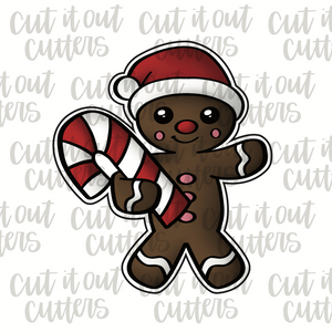 Candy Cane Gingerbread Cookie Cutter