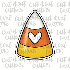 Candy Corn with Heart Cut Out Cookie Cutter