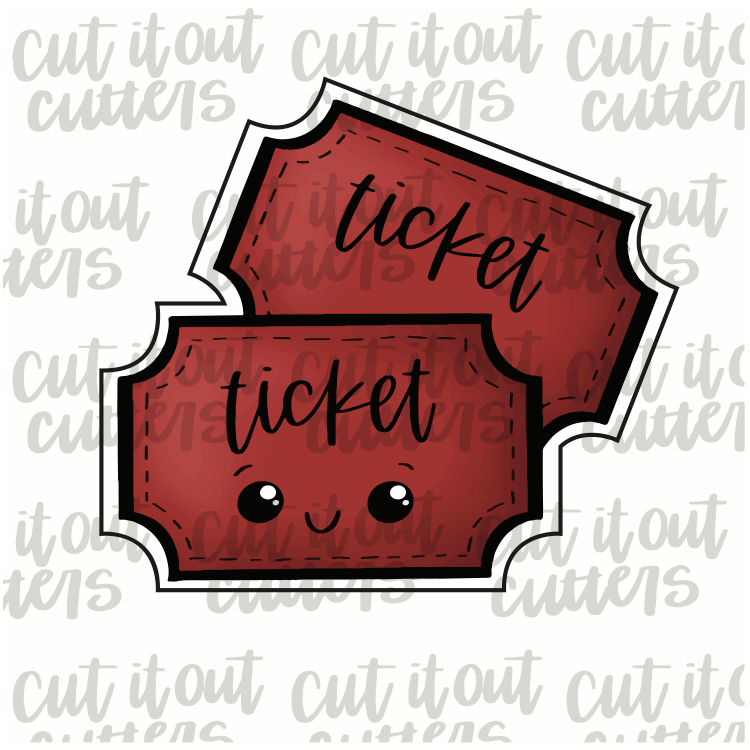 Carnival Tickets Cookie Cutter