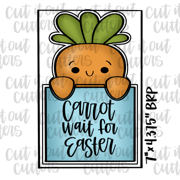 2 Piece Plaque - Carrot - Cookie Cutter