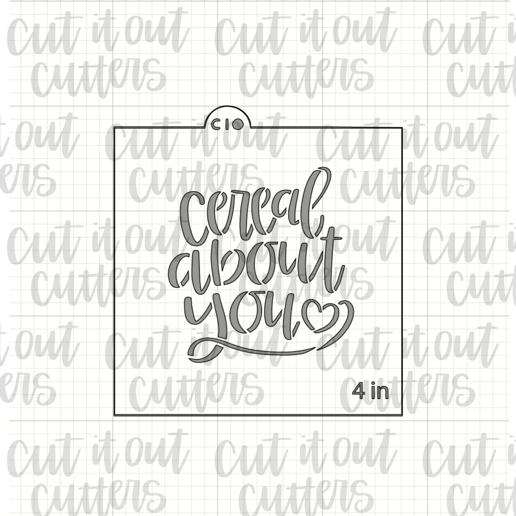 Cereal About You Cookie Stencil