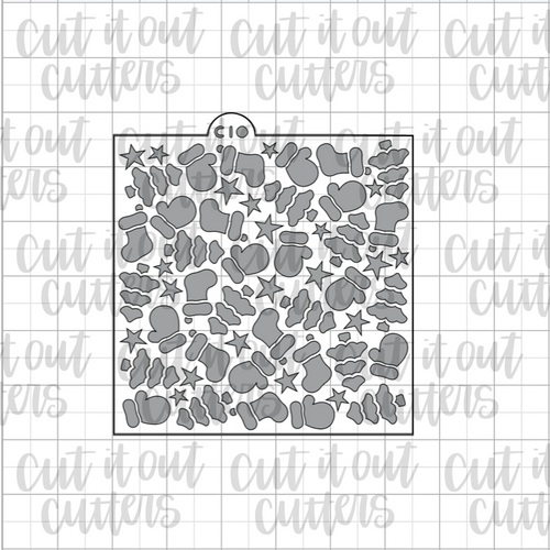 Christmas Time Cookie Stencil