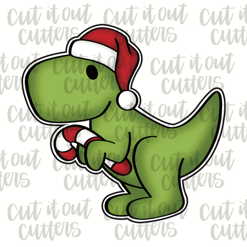 Christmas Tim T-Rex Cookie Cutter