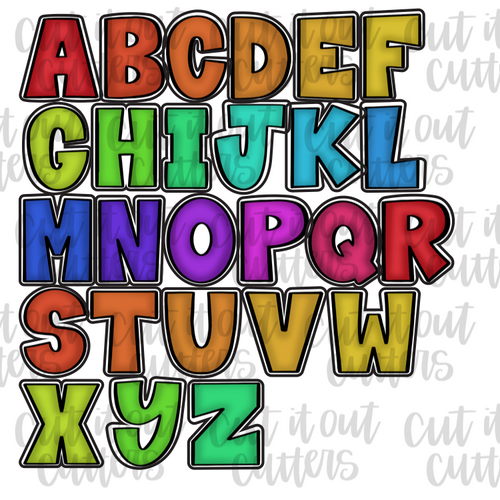Chubby Mini Alphabet Cookie Cutter Set