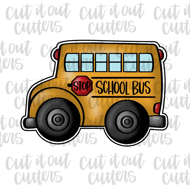 Worded School Bus Cookie Cutter