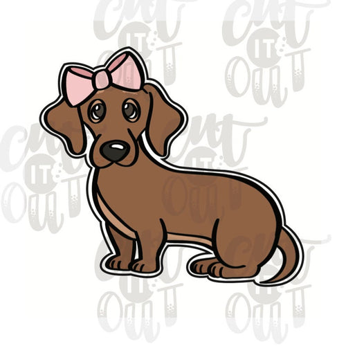 Girl Dachshund Cookie Cutter