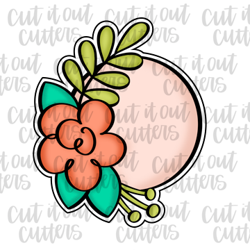 Circle Chunky Florals Cookie Cutter