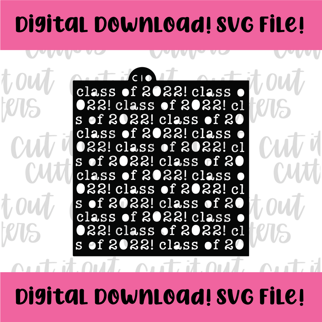 DIGITAL DOWNLOAD SVG File for Class of '22 Typewriter Stencil