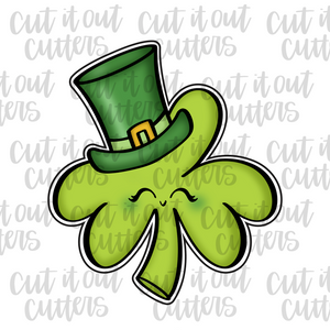 Clover with Hat Cookie Cutter