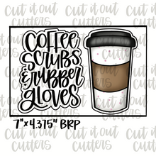 Load image into Gallery viewer, Coffee, Scrubs and Rubber Gloves Cookie Cutter Set