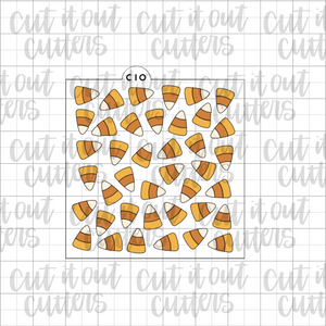 Scattered Candy Corn Cookie Stencil (3 Piece)